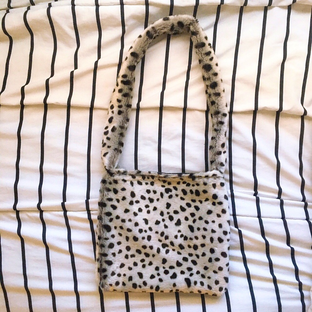 Animal Print Fluffy Tote Bag